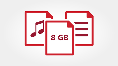 8 GB intern geheugen voor maximaal 88 dagen opnemen