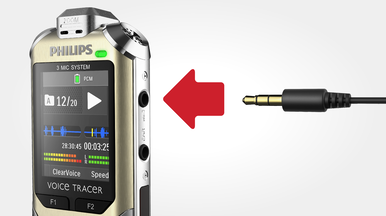 XLR adapter cable for easy recording from external sound sources