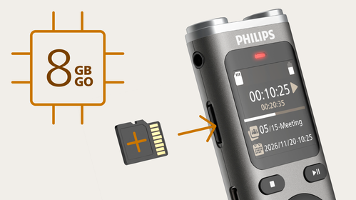 8 GB of internal memory and microSD card slot for expanded capacity